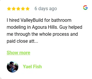 Five-star Google review from a ValleyBuild remodeling customer