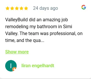 Five-star Google review from a ValleyBuild remodeling customer